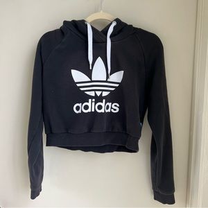 Adidas black XS crop hoodie